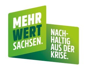 Zu sehen ist das grüne Logo zur Mehrwert-Initiative.
